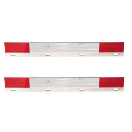 (712) GT27RT25 Globetech Straight Aluminum Conspicuity Plates (Pair, 24")