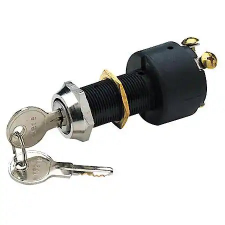 VLM 50-11641 Valmar Plastic Ignition Switch (12V, 15A, 3 Screws, 3 Position)