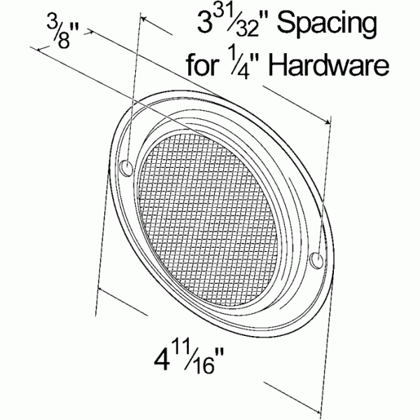 (440) 40232 Grote Aluminum Two-Hole Mounting Reflector (3" Round, Red)