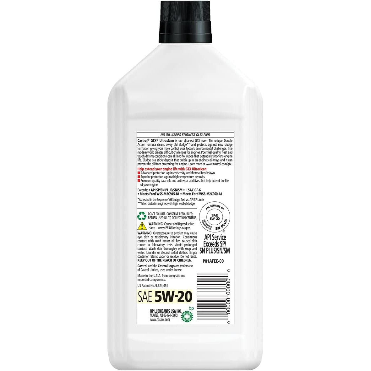 (130) 06140 | 5W-20 GTX ULTRACLEAN SYNTHETIC BLEND MOTOR OIL : 1 QT