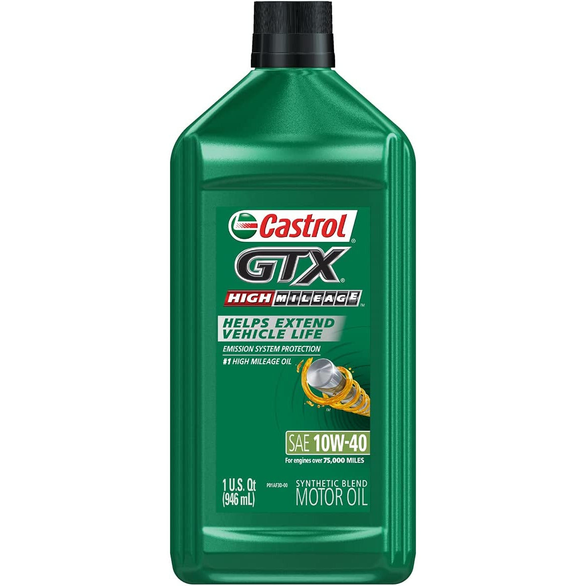 (130) 460 | GTX HIGH MILEAGE SYNTHETIC BLEND 10W-40 MOTOR OIL : 1 QT