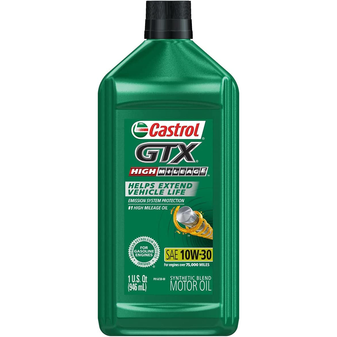 (130) 450 | GTX HIGH MILEAGE SYNTHETIC BLEND 10W-30 MOTOR OIL : 1 QT