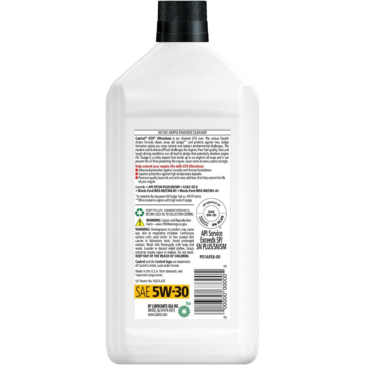 (130) 06144 | 5W-30 GTX ULTRACLEAN SYTHETIC BLEND 5W-30 MOTOR OIL : 1 QT