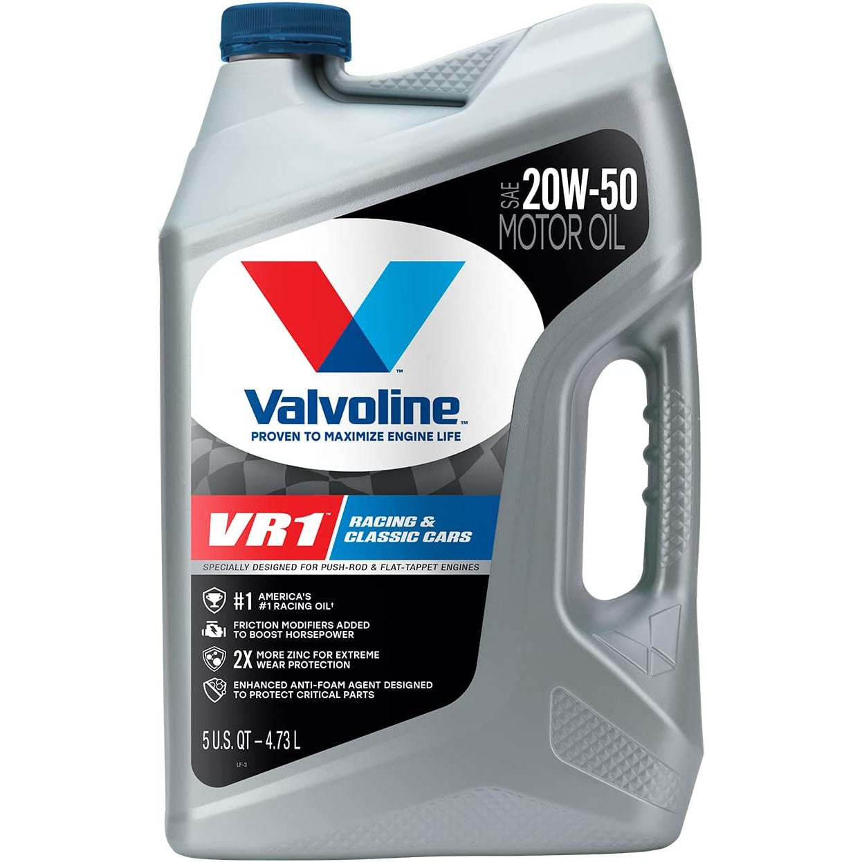 (945) 881172 | VR1 CONVENTIONAL HIGH PERFORMANCE HIGH ZINC 20W-50 MOTOR OIL: 5 QT