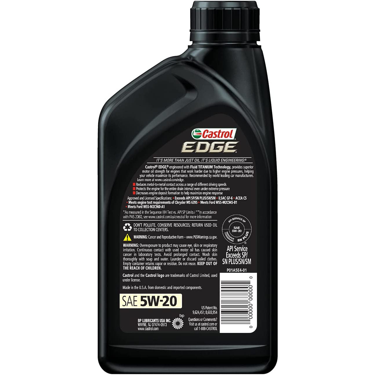 (130) 247 | EDGE 5W-20 FULL SYNTHETIC MOTOR OIL : 1 QT
