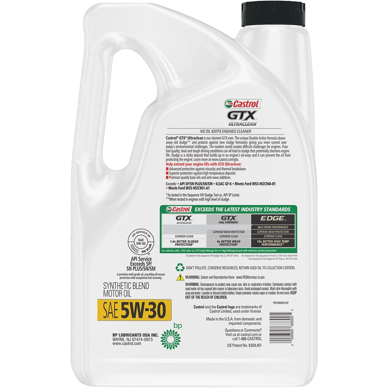 (130) 03096 | 5W-30 GTX Ultraclean Synthetic Blend Motor Oil : 5 QT