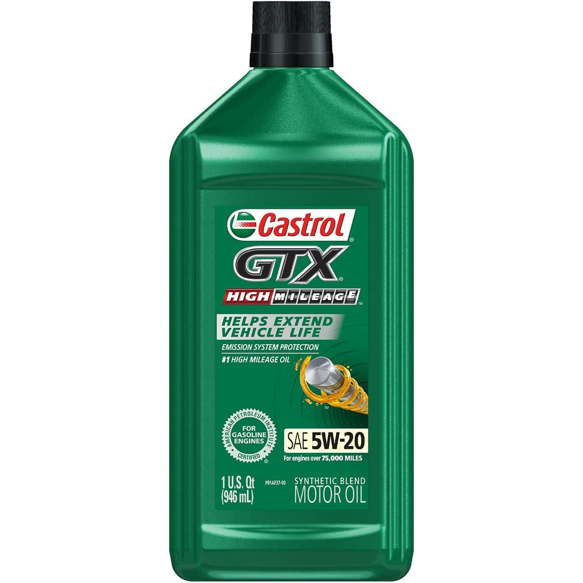 (130) 06148 | 5W-20 GTX HIGH MILEAGE SYNTHETIC BLEND MOTOR OIL : 1 QT