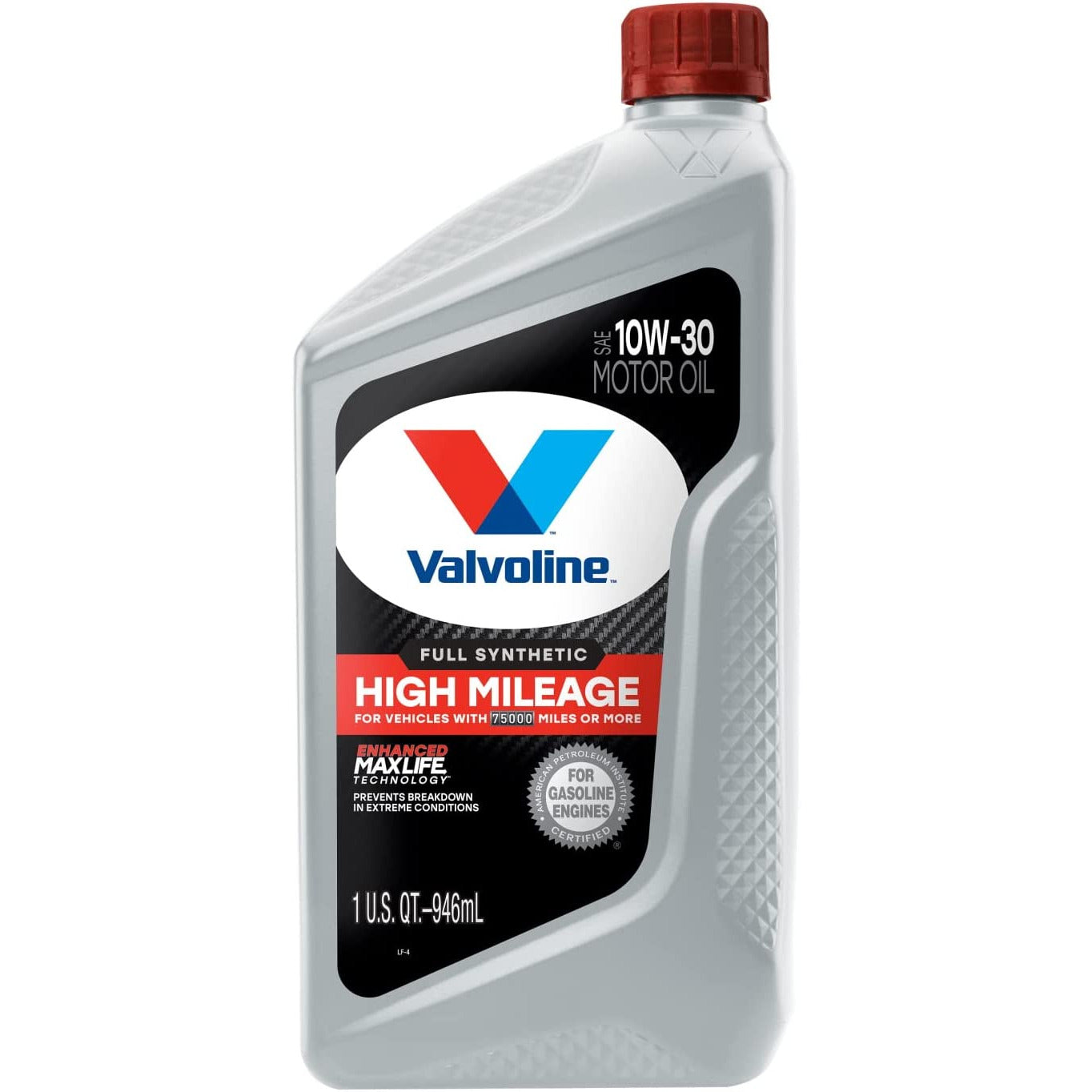 (945) VV180 | Valvoline Full Synthetic High Mileage MaxLife 10W-30 Motor Oil : 1 QT