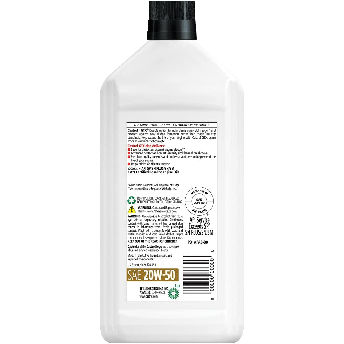 (130) 06147 | 20W-50 GTX CONVENTIONAL MOTOR OIL : 5 QT
