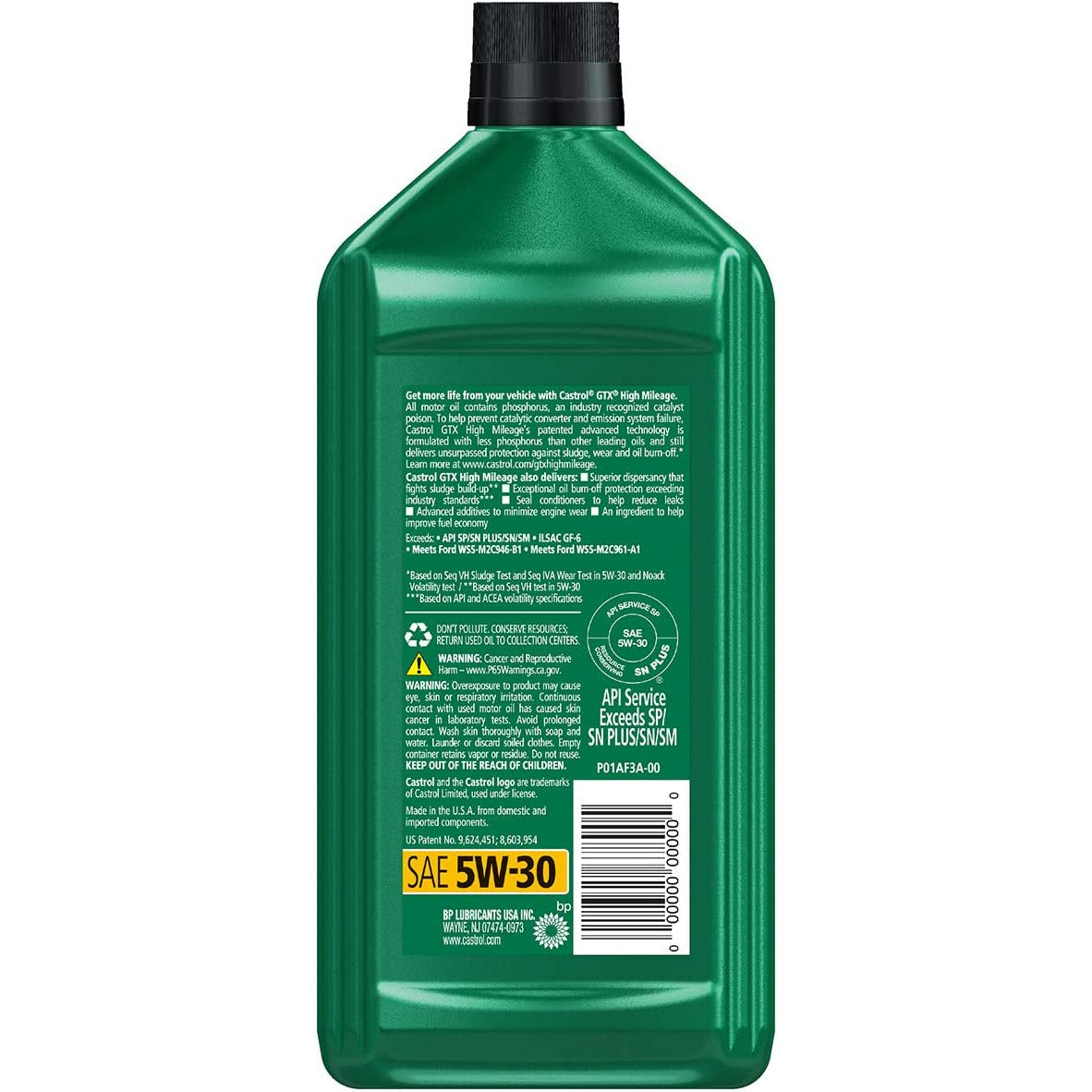 (130) 440 | GTX HIGH MILEAGE SYNTHETIC BLEND 5W-30 MOTOR OIL : 1 QT