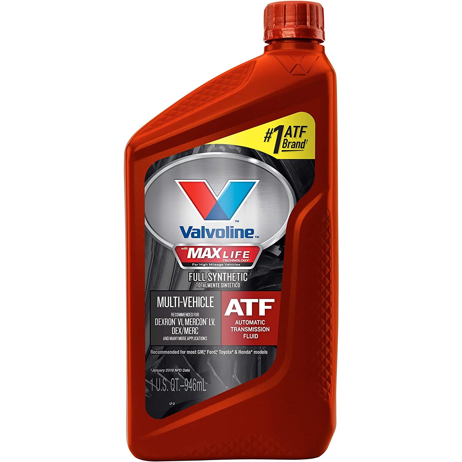 (945) VV3246 | Valvoline MaxLife Full Synthetic Multi-Vehicle Automatic Transmission Fluid (ATF) : 1 QT