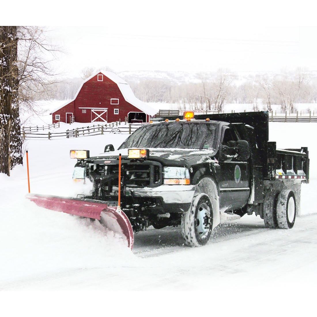 (840) 1308105 Buyers Snow Plow Guides Kit (Bolt On, Fluorescent, 28")