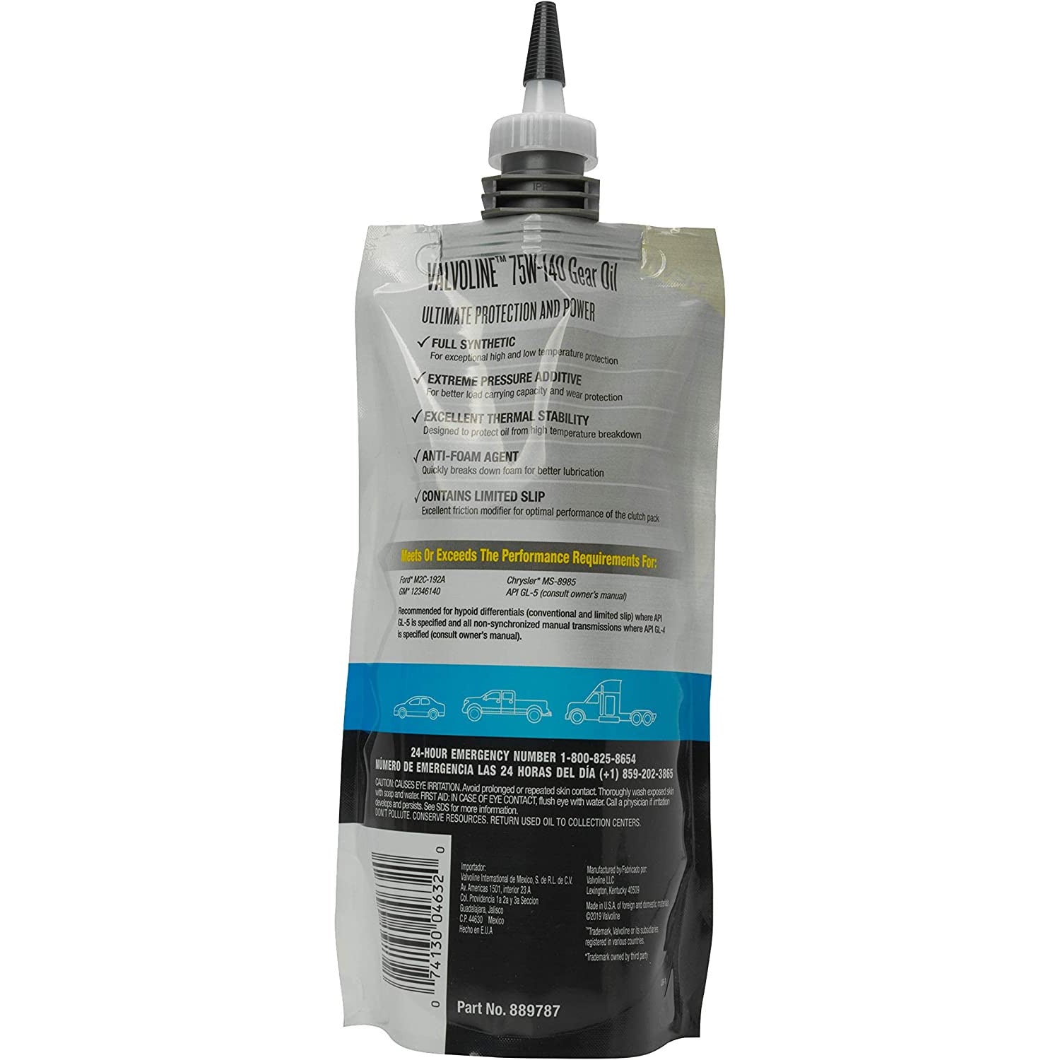(945) 889787 | FULL SYN 75W-140 FLEX FILL TRANSMISSION & DIFFERENTIAL GEAR OIL : 1 QT