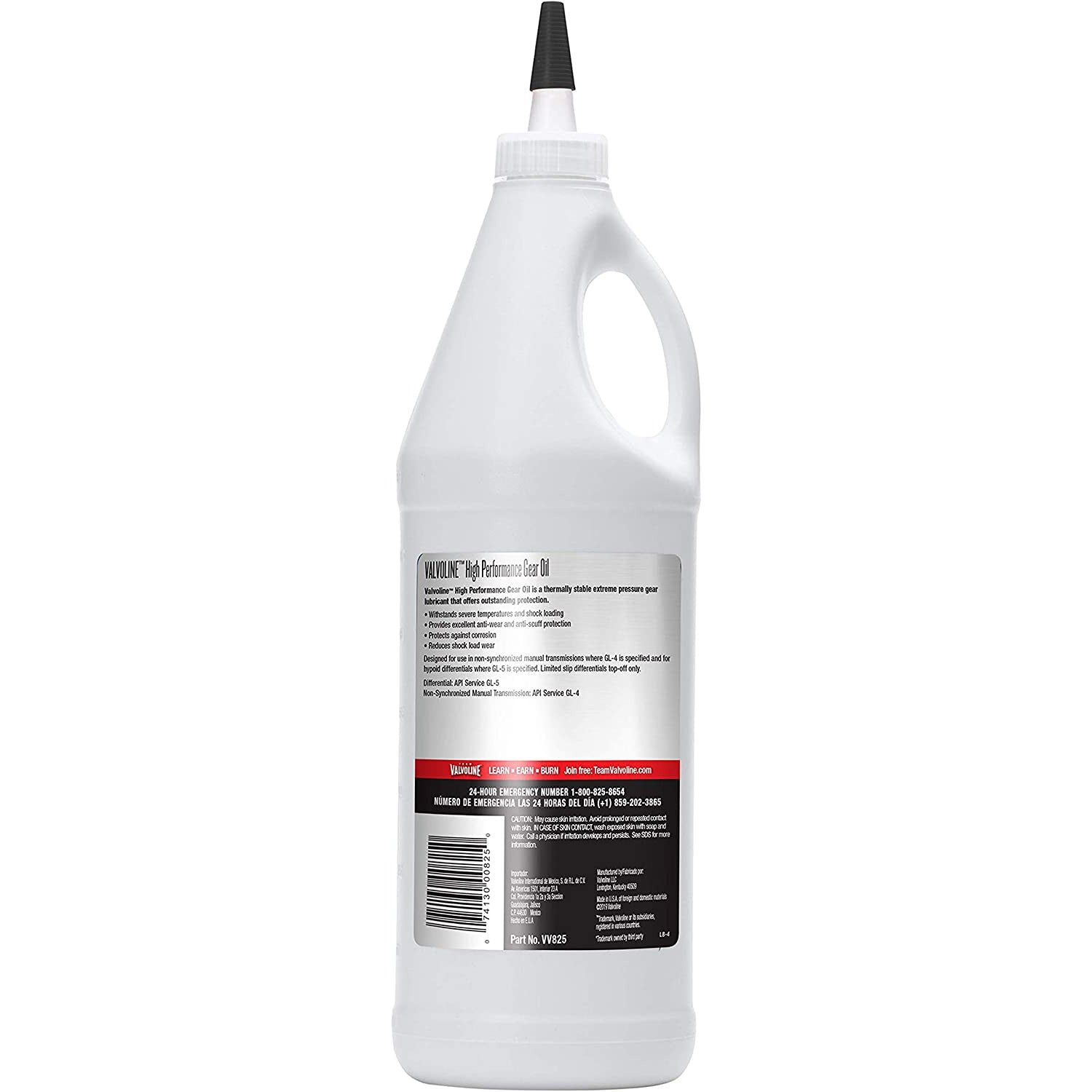 VAL VV825 | Valvoline High Performance Trans & Diff Gear Oil 85W-140 : 1 qt