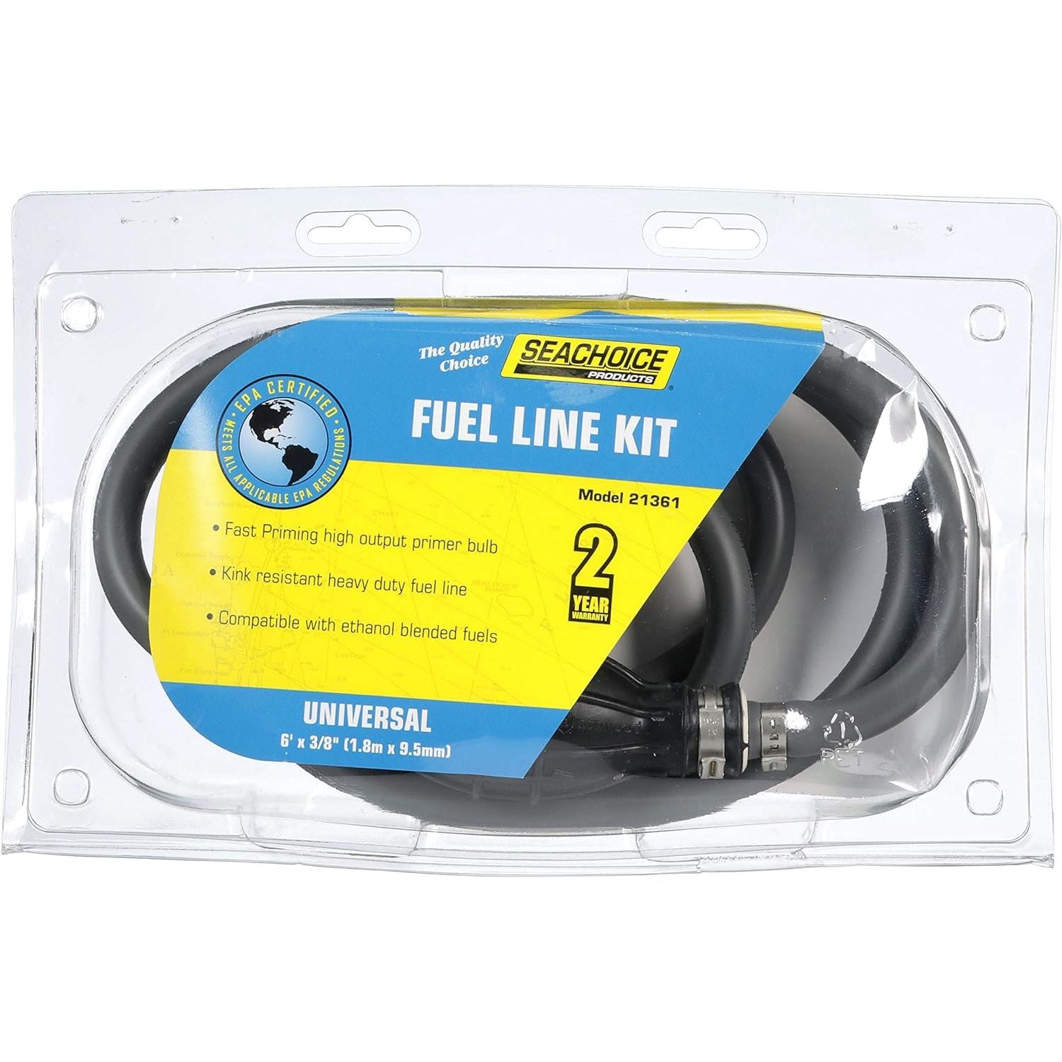 VLM 21361 Valmar Universal Fuel Line Assembly for Outboard Engines (3/8")