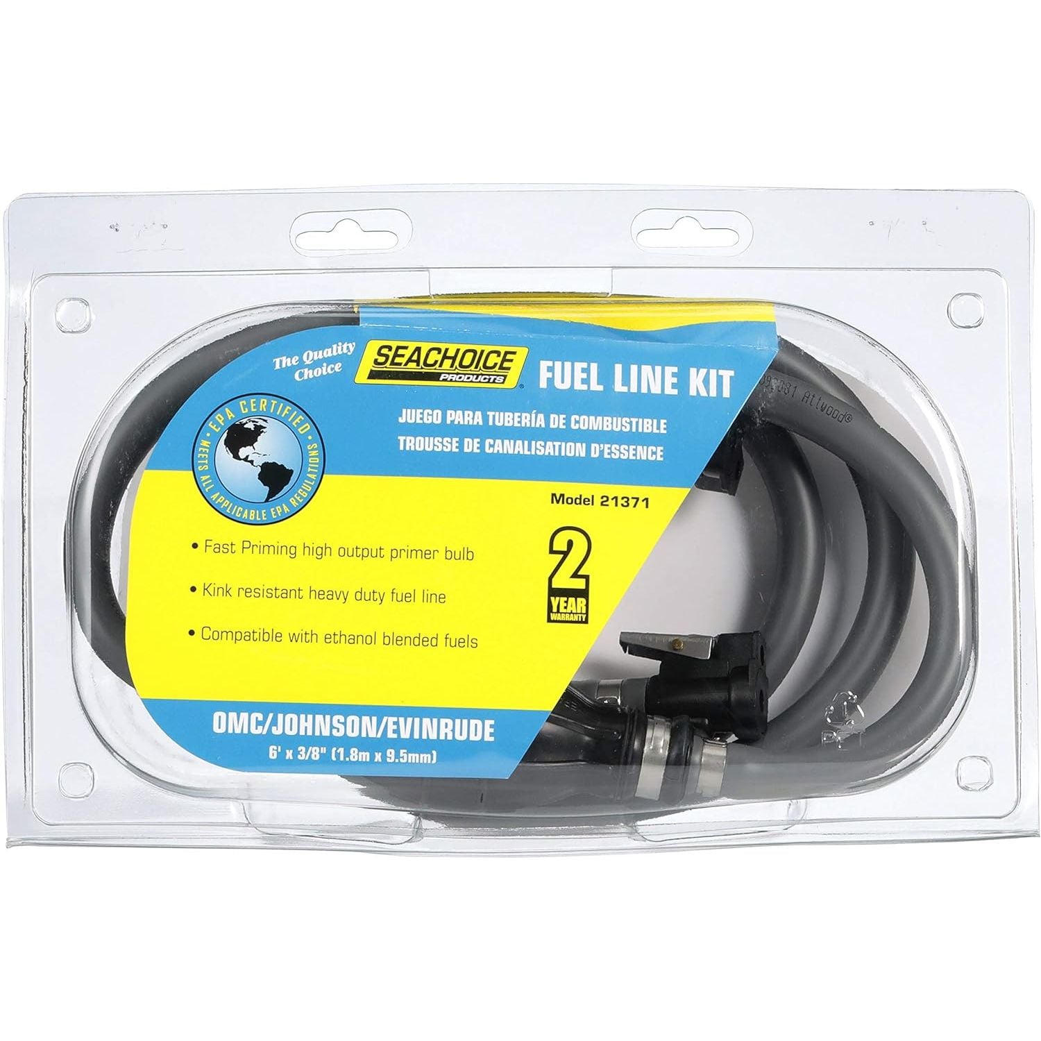 VLM 21371 Valmar Fuel Line Assembly for Outboard Engines (3/8")