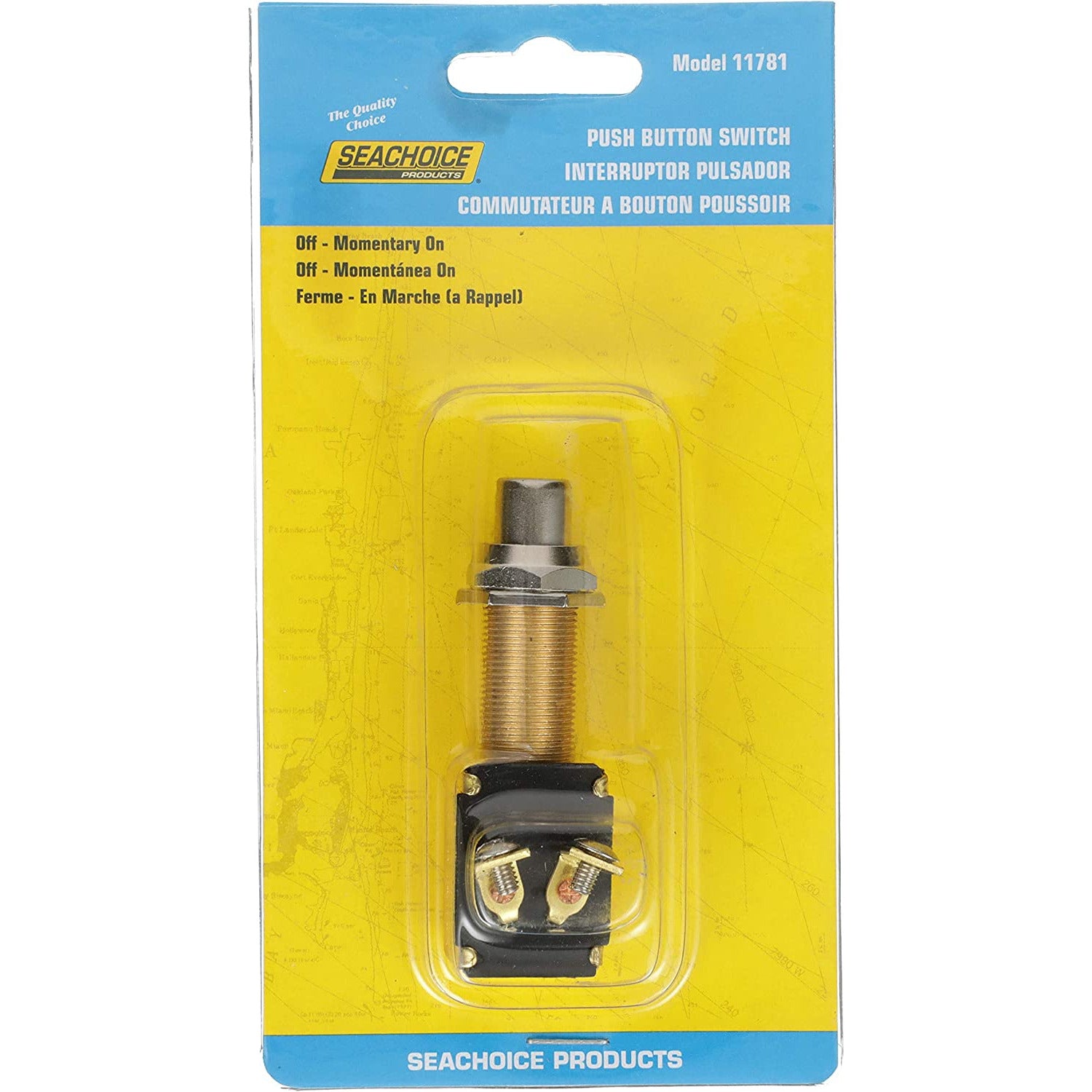 VLM 50-11781 Valmar Heavy Duty Push-Button Switch (6V-12V, 15A, Momentary, Normally Off, SPST)