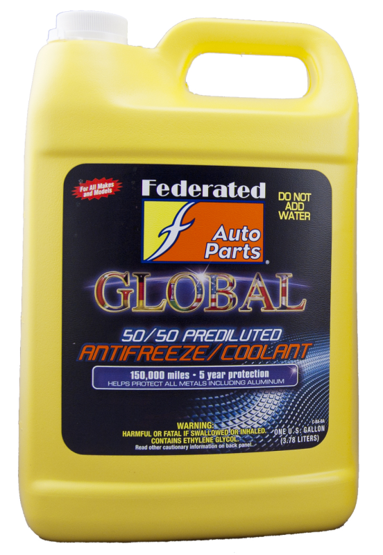 (870) 03854 Federated Global Antifreeze/Coolant Prediluted 50/50 (Yellow, 1 Gal)