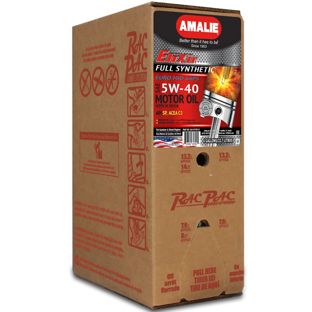 (130) 1606579021 | AMALIE 5W-40 EURO FULL SYNTHETIC MOTOR OIL : 6 GAL