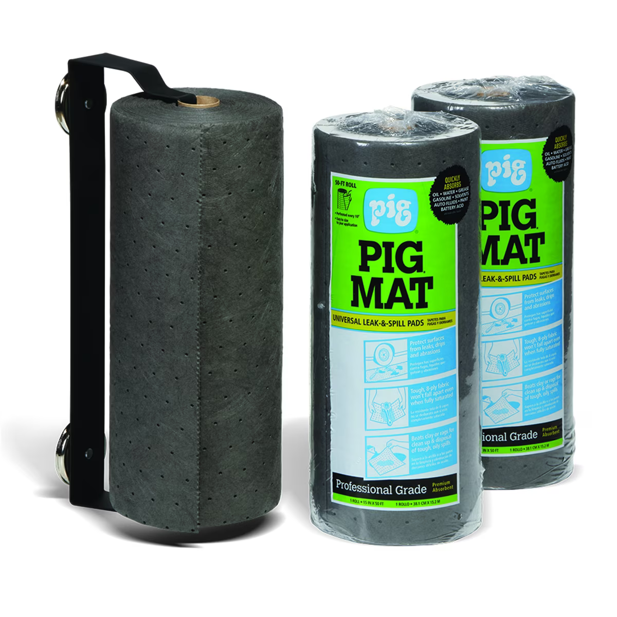 (708) 57703 New Pig Universal Lightweight Absorbent Pig Mat Rolls W/ Dispenser (15" W x 50' L)