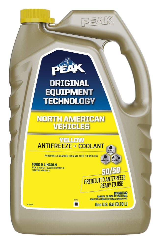 (870) NAYB53 Peak OET North American Prediluted 50/50 Antifreeze/Coolant (Yellow, 1 Gal)