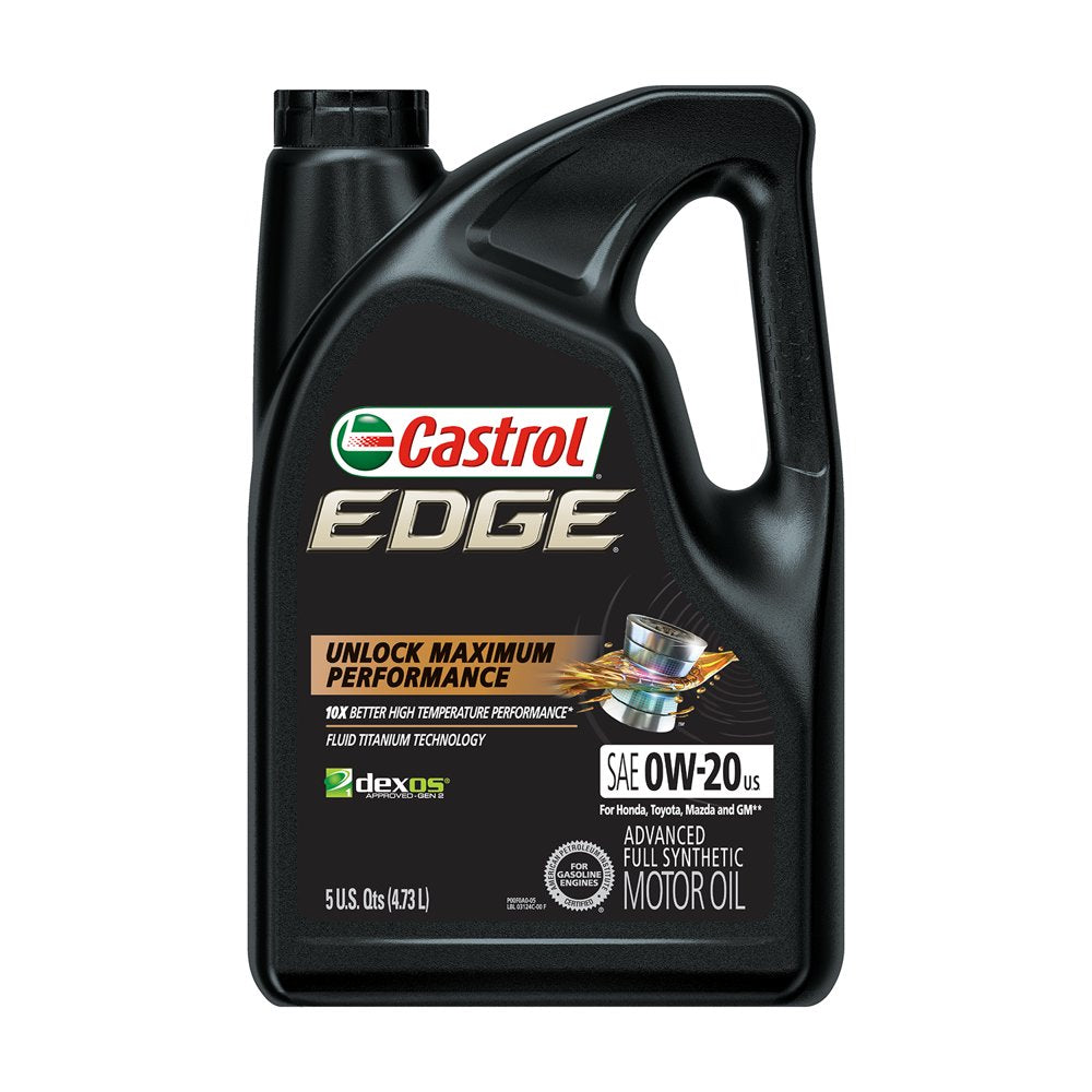 (130) 03124 | EDGE 0W-20 FULL SYNTHETIC MOTOR OIL : 5 QT