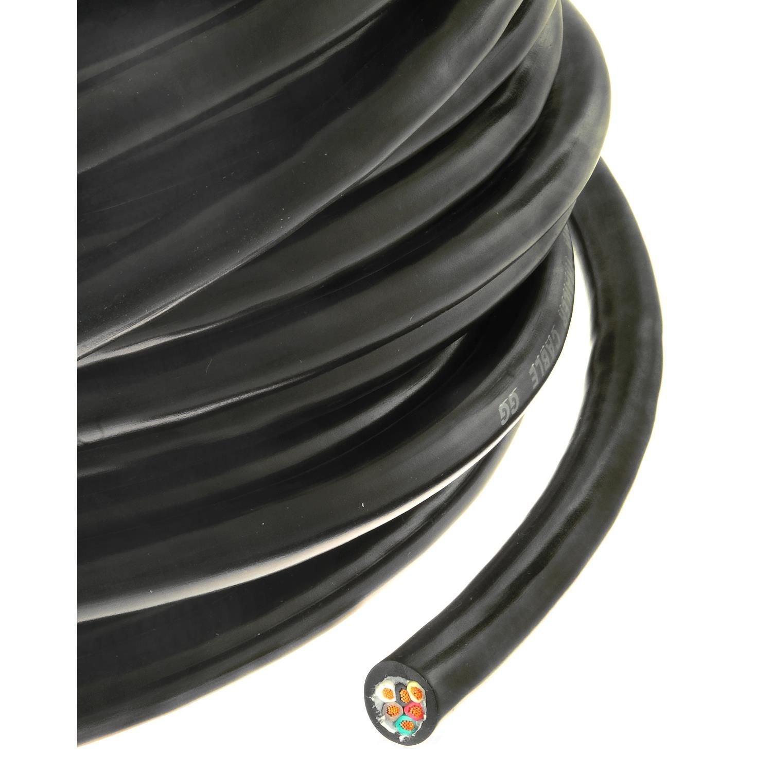 (864) CJ14-6L Standard Trailer Wire (14G, 6 Wire, 50') Sold Per Foot