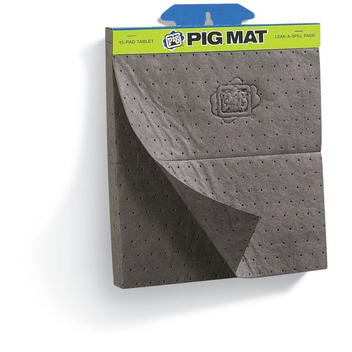 (708) 25101 New Pig Universal Lightweight Absorbent Pig Mat Tablet (14" W x 14.5" L) (15pk)