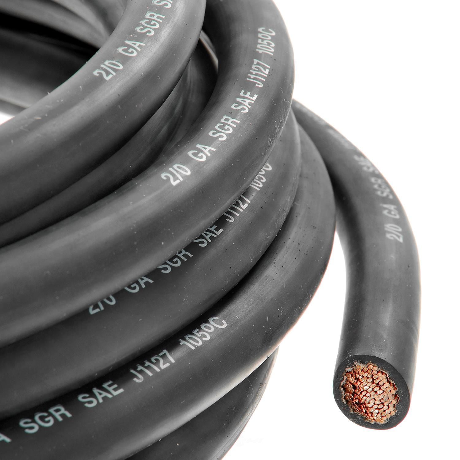 (864) CS00V Bulk Cable (Black, 25', 2/0G)