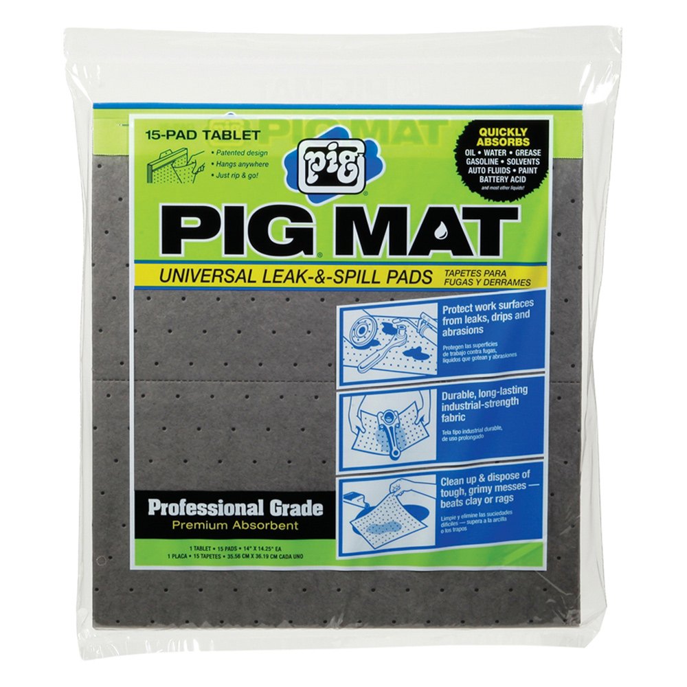 (708) 25101 New Pig Universal Lightweight Absorbent Pig Mat Tablet (14" W x 14.5" L) (15pk)