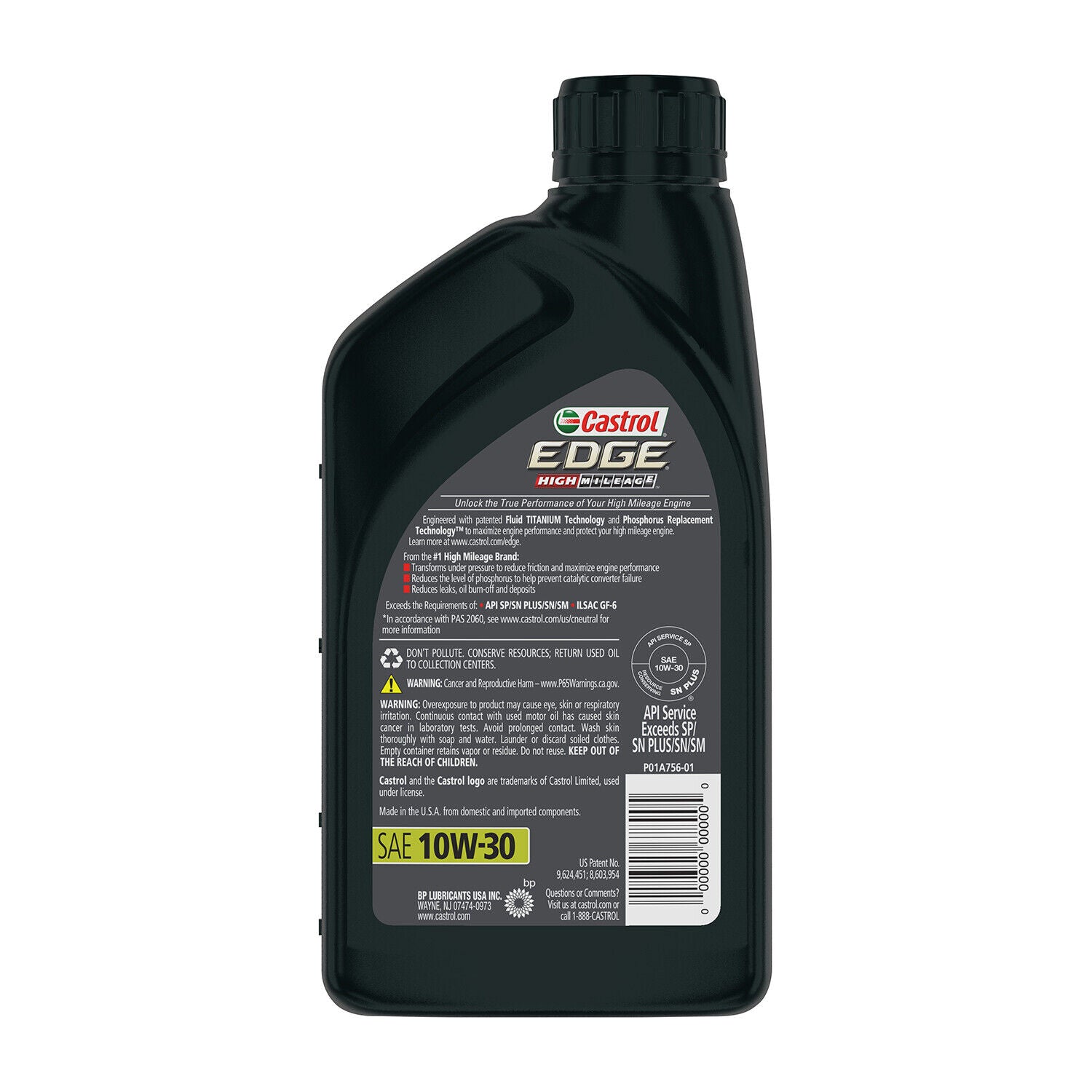 (130) 245 | EDGE HIGH MILEAGE 10W-30 FULLY SYNTHETIC MOTOR OIL : 1 QT