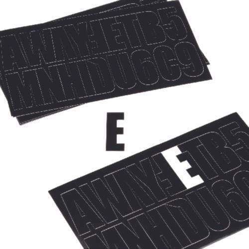 VLM 50-77111 Valmar Boat Registration 3-1/4" Letter & Number Kit (148 pcs, Black)