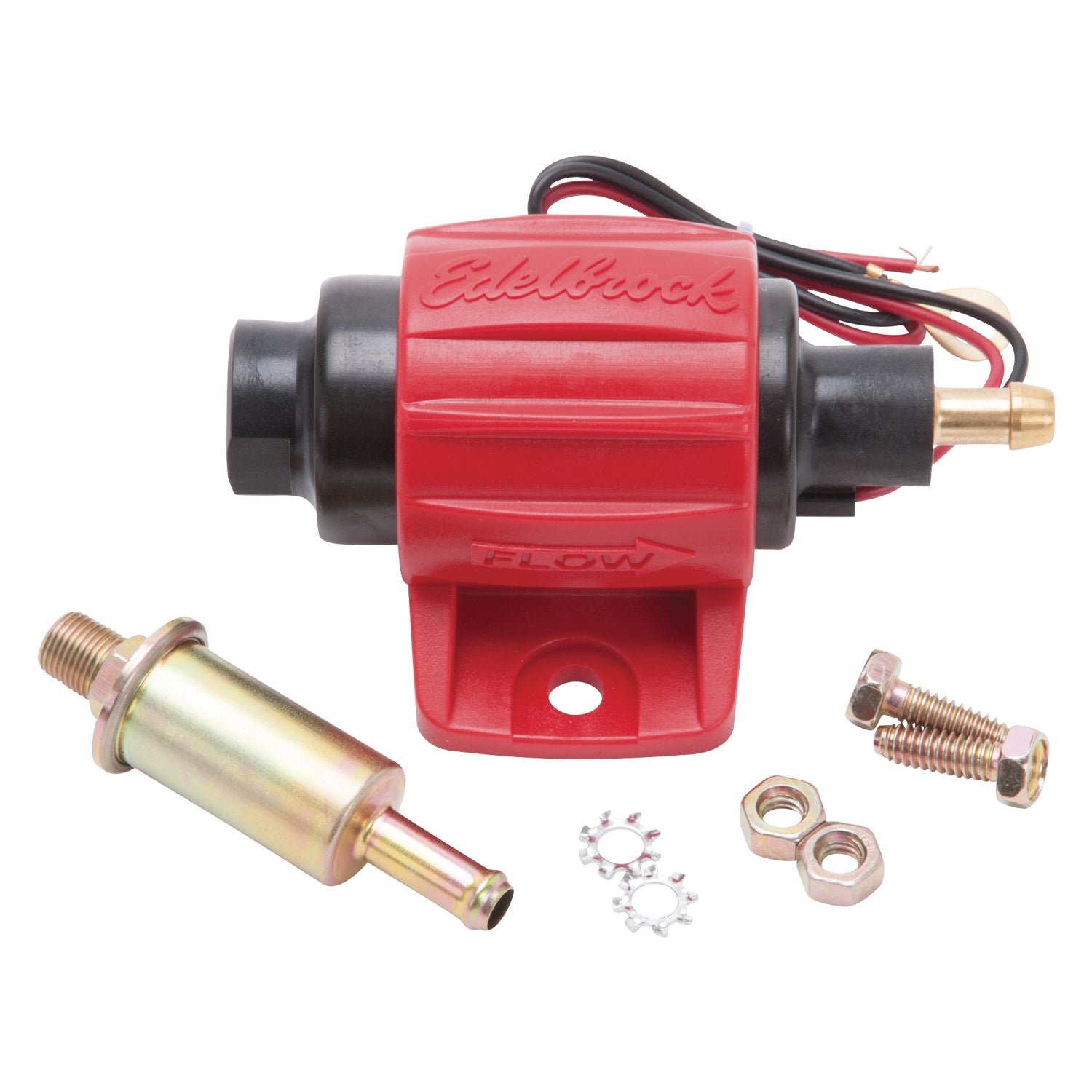 (547) 17301 Edelbrock Electric Fuel Pump 12V, 4-7 PSI, 38 GPH, 5/16" Hose