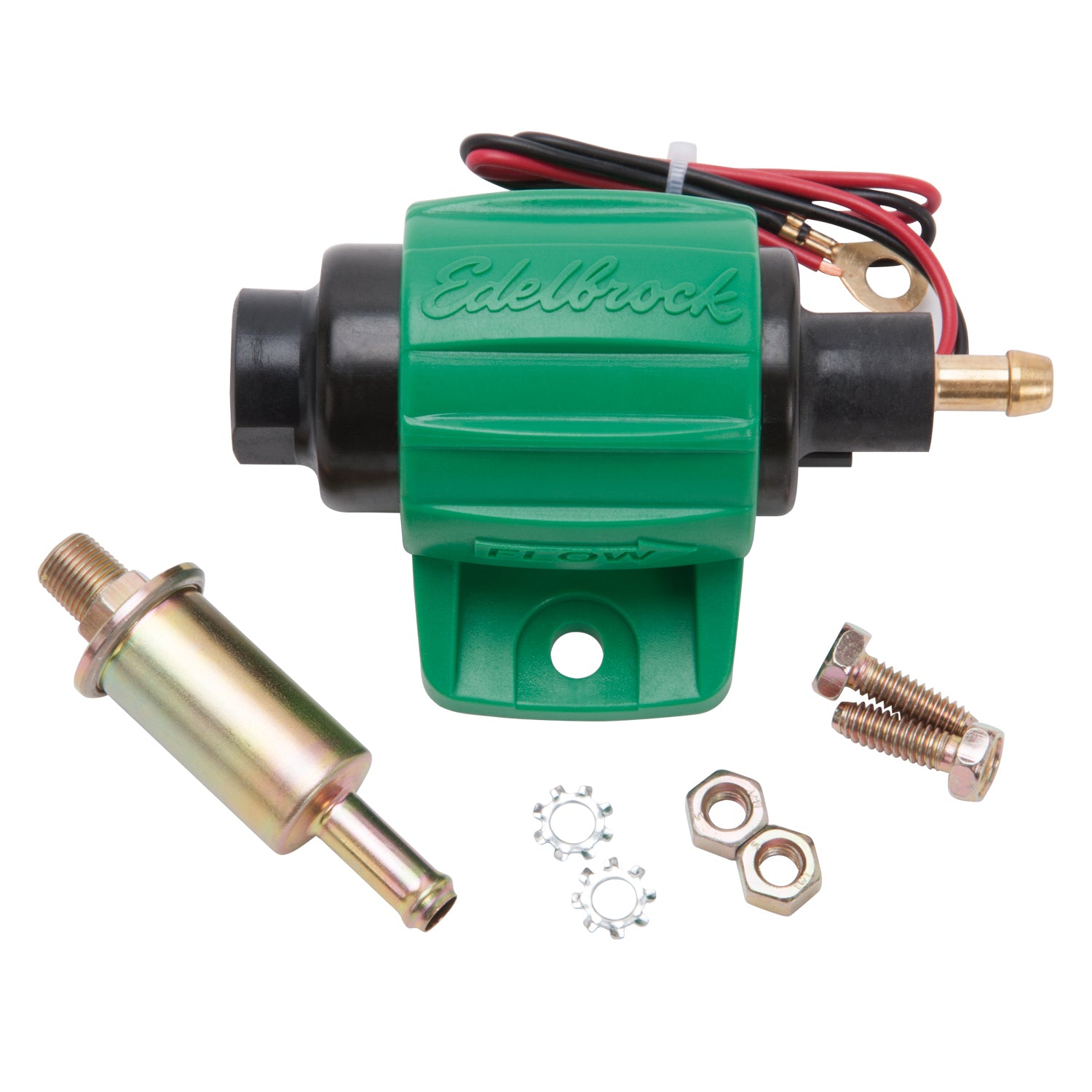 (547) 17302 Edelbrock Electric Fuel Pump 12V, 4-7 PSI, 38 GPH, 5/16" Hose