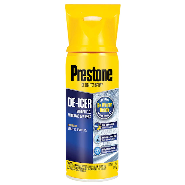 (870) AS242 Prestone Windshield De-Icer Spray W/ Scraper (11 OZ)