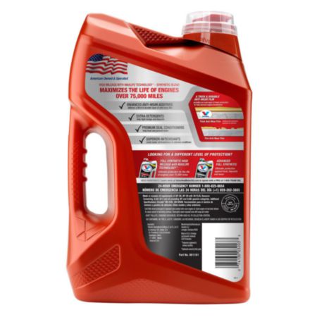 VAL 881161 | HIGH MILEAGE MAXLIFE SYNTHETIC BLEND 10W-30 MOTOR OIL : 5 QT