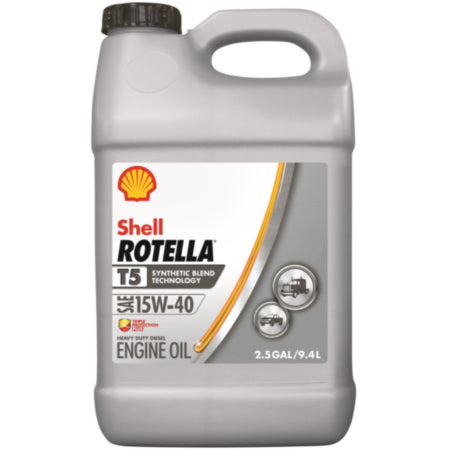LUB 550046213 | SHELL ROTTELLA T5 15W40 SYNTHETIC BLEND | 2.5 GAL