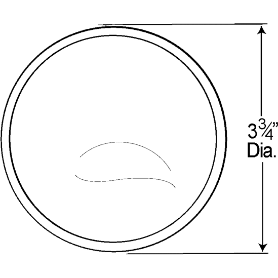 LTG 12014 Grote Stick On Convex Mirror (Round, 3.75")