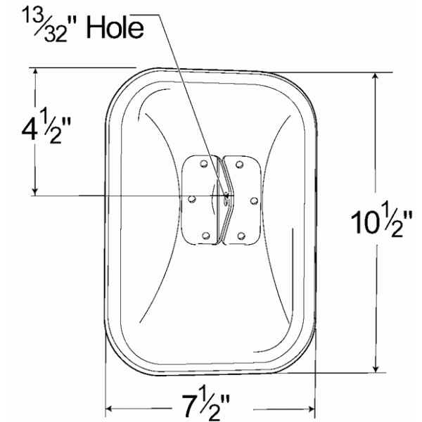 LTG 12113-5 Grote Below-Eye-Level Mirror