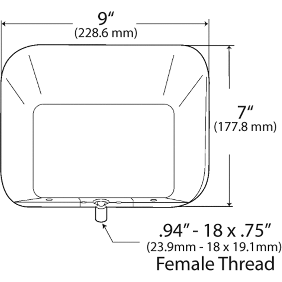 LTG 12193-5 Grote OEM-Style 50" Wide-View Mirror
