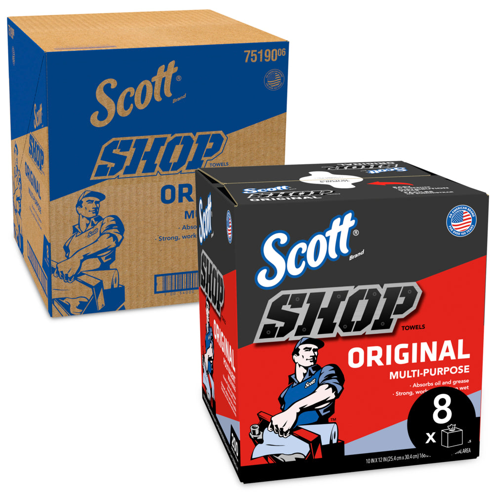 SCO 75190 Scott Original Shop Towels (200 bx)