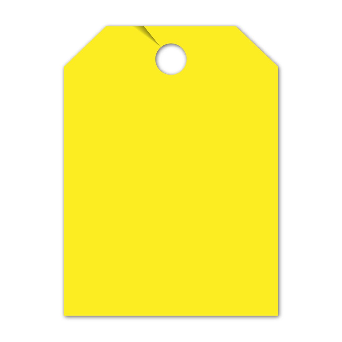 XCP DL-TAG-Y CAR Products Blank Mirror Tag (Yellow, 50 pk)
