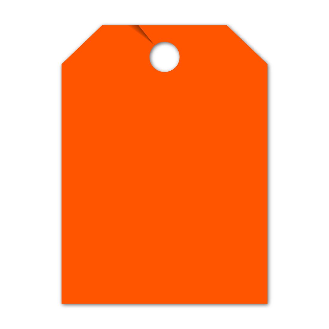 XCP DL-TAG-O CAR Products Blank Mirror Tag (Orange, 50 pk)