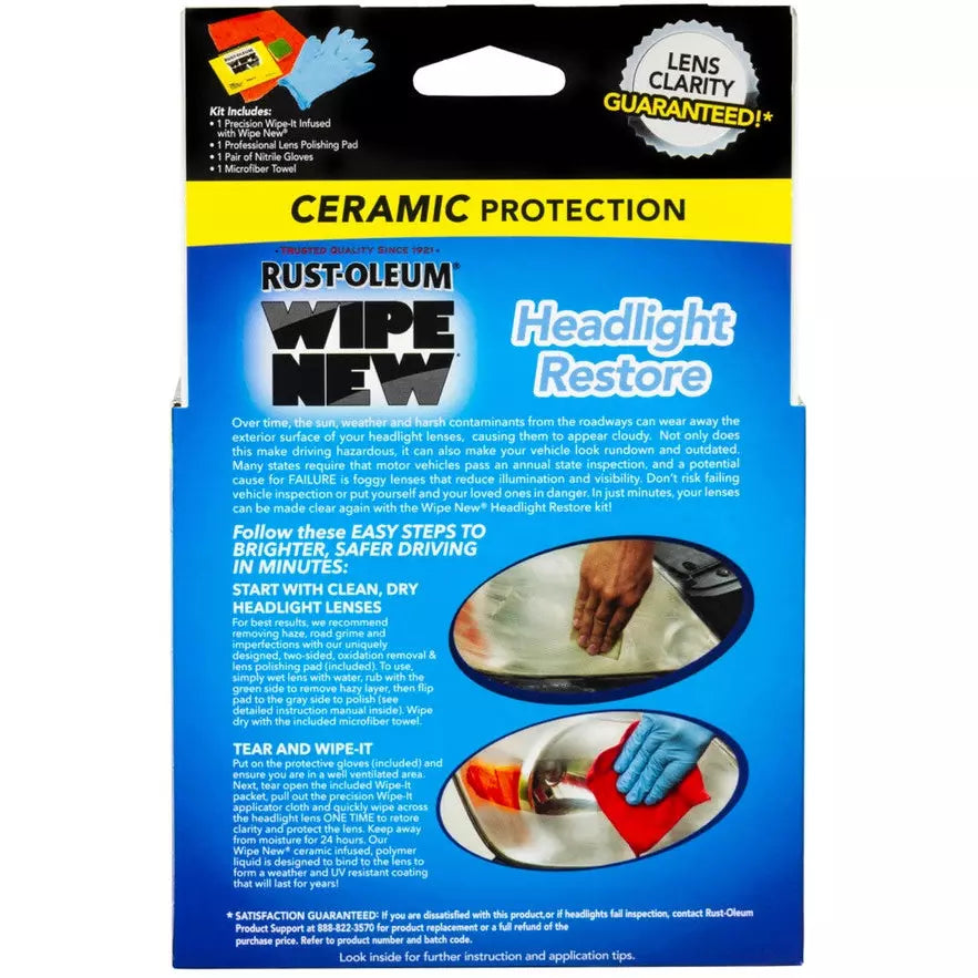 CHM HDLCAL Rust-Oleum Headlight Restore Wipes