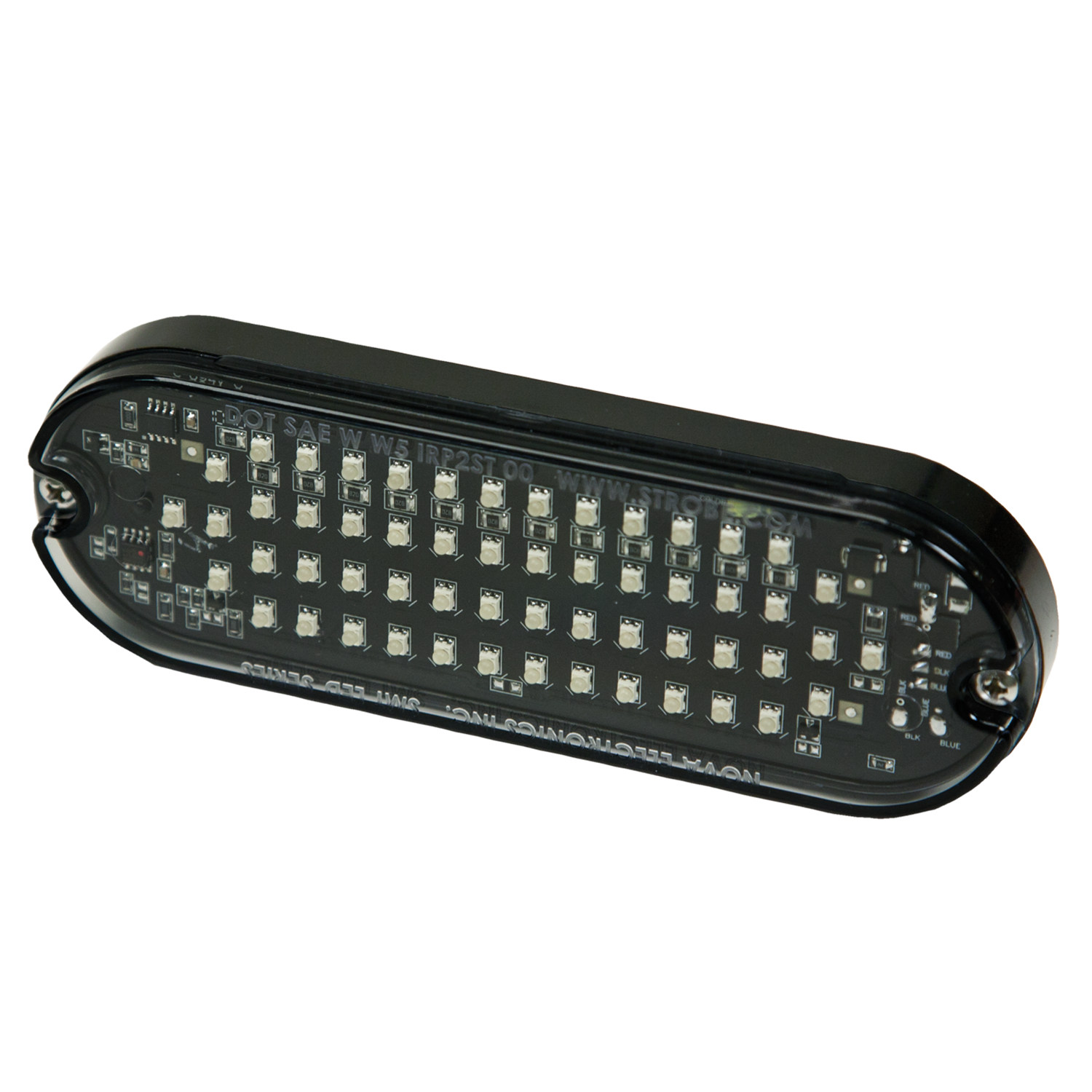 ECO 3920A ECCO Directional 56 LED Light (7.5" Oval, Amber, Grommet)