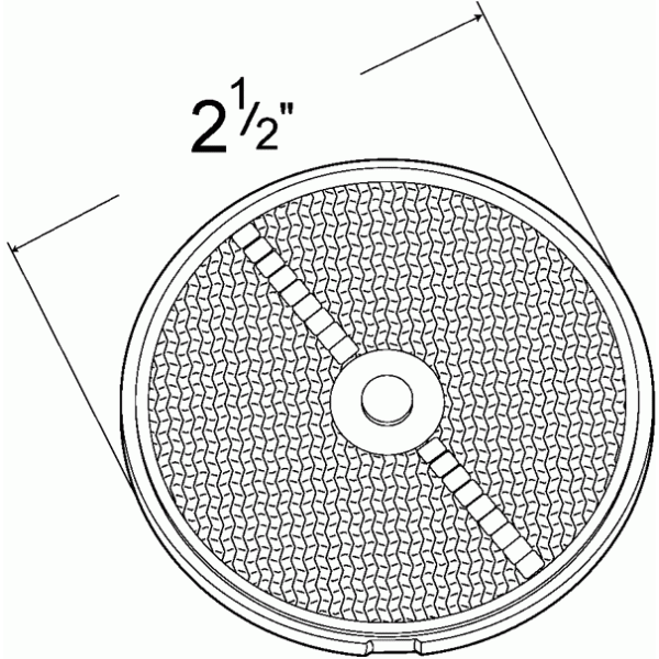 LTG 40073-5 Grote Round Stick-On Reflector (2.5", Amber)