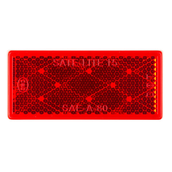 LTG 40302 Grote Stick-On Rectangular Reflector (3.25", Red)