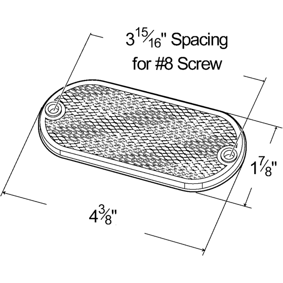 LTG 41033 Grote Oval Reflector (Amber)
