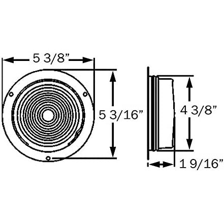 DLT ST40RS Optronics Combination Tail Light (4.5" Round, Flanged)