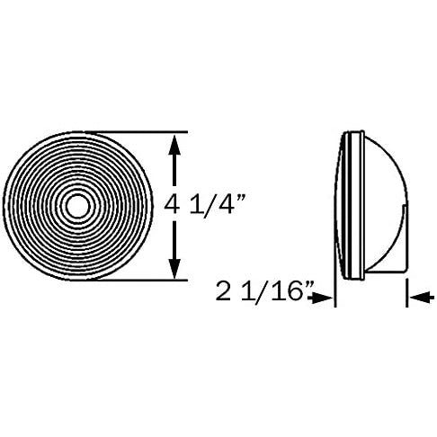 DLT ST45RK Optronics Sealed Combination Tail Light (4.25" Round, Grommet)
